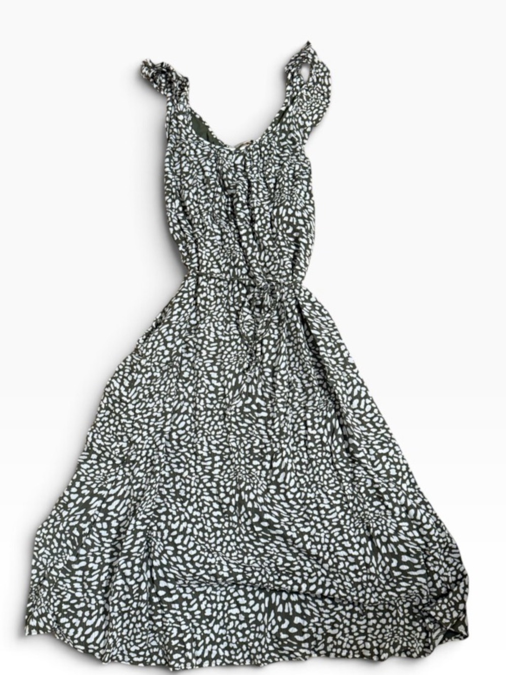 LOFT - Leopard Print Dress / Olive Green